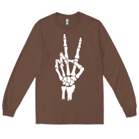 Skeleton Peace Long Sleeve Tee | Teevron