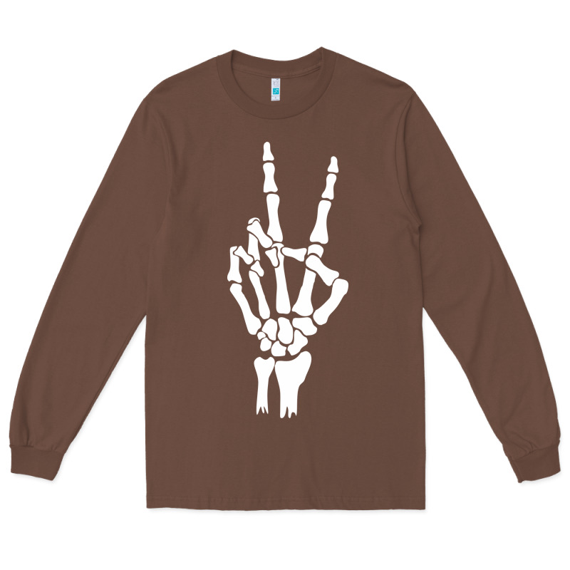 Skeleton Peace Long Sleeve Tee by linhVisuals | Teevron