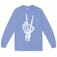 Colony Blue skeleton peace Long Sleeve Tee - linhVisuals