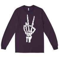 Plum skeleton peace Long Sleeve Tee - linhVisuals