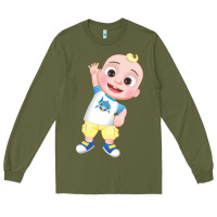 Army Green jj cocomelon babyshark Long Sleeve Tee - linhVisuals