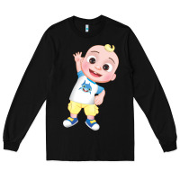 Black jj cocomelon babyshark Long Sleeve Tee - linhVisuals