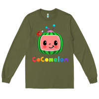 Army Green cocomelon Long Sleeve Tee - linhVisuals