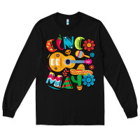 Black cinco de mayo mexican fiesta 5 de mayo t shirt Long Sleeve Tee - linhVisuals
