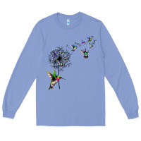 Colony Blue bird hummingbird dandelion flowers shirt for women men t shirt Long Sleeve Tee - linhVisuals