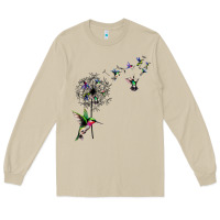 Mushroom bird hummingbird dandelion flowers shirt for women men t shirt Long Sleeve Tee - linhVisuals