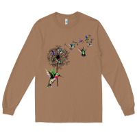 Toasted Coconut bird hummingbird dandelion flowers shirt for women men t shirt Long Sleeve Tee - linhVisuals