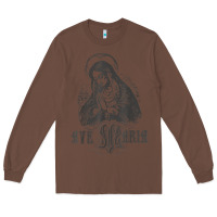 Chestnut ave maria schubert latin mass blessed mother hail mary lady t shirt Long Sleeve Tee - linhVisuals