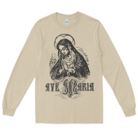 Mushroom ave maria schubert latin mass blessed mother hail mary lady t shirt Long Sleeve Tee - linhVisuals