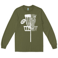 Army Green christian disc golf i can do all things philippians 4 13 t shirt Long Sleeve Tee - linhVisuals