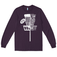 Plum christian disc golf i can do all things philippians 4 13 t shirt Long Sleeve Tee - linhVisuals