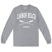 Heather Grey cannon beach oregon vintage nautical crossed oars t shirt Long Sleeve Tee - linhVisuals