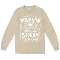 Mushroom bourbon goes in wisdom comes out funny whiskey lover gift premium t sh Long Sleeve Tee - linhVisuals