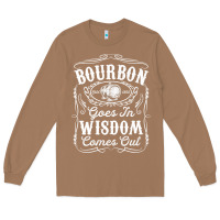 Toasted Coconut bourbon goes in wisdom comes out funny whiskey lover gift premium t sh Long Sleeve Tee - linhVisuals