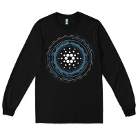 Black cardano ada crypto cryptocurrency t shirt Long Sleeve Tee - linhVisuals
