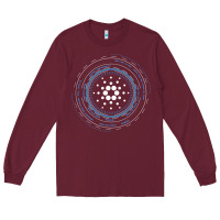 Burgundy cardano ada crypto cryptocurrency t shirt Long Sleeve Tee - linhVisuals