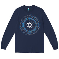 Navy cardano ada crypto cryptocurrency t shirt Long Sleeve Tee - linhVisuals
