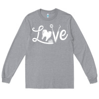 Heather Grey dentistry dentist dental assistant dental hygienist gift pullover hood Long Sleeve Tee - linhVisuals