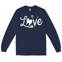 Navy dentistry dentist dental assistant dental hygienist gift pullover hood Long Sleeve Tee - linhVisuals