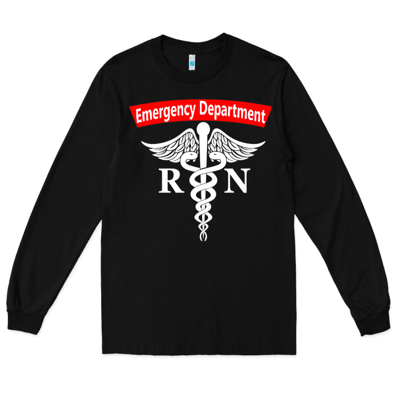 Emergency Department Nursing Er Registered Nurse Rn Caduceus Raglan Ba Long Sleeve Tee by linhVisuals | Teevron