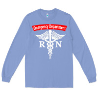 Colony Blue emergency department nursing er registered nurse rn caduceus raglan ba Long Sleeve Tee - linhVisuals