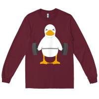 Burgundy duck deadlift design   weight lifting gym workout tank top Long Sleeve Tee - linhVisuals