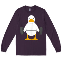 Plum duck deadlift design   weight lifting gym workout tank top Long Sleeve Tee - linhVisuals