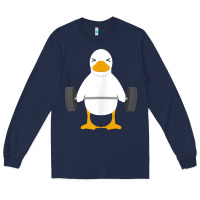 Navy duck deadlift design   weight lifting gym workout tank top Long Sleeve Tee - linhVisuals