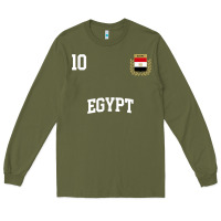Army Green egypt team sports number 10 soccer egyptian flag t shirt Long Sleeve Tee - linhVisuals