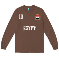 Chestnut egypt team sports number 10 soccer egyptian flag t shirt Long Sleeve Tee - linhVisuals