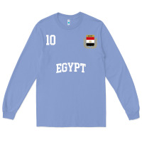 Colony Blue egypt team sports number 10 soccer egyptian flag t shirt Long Sleeve Tee - linhVisuals