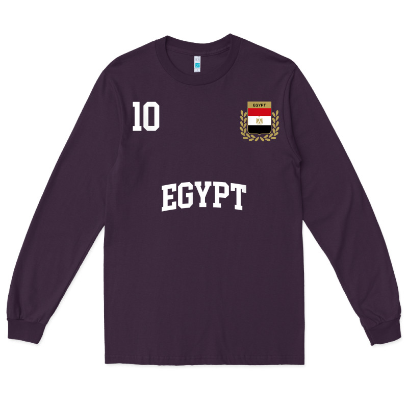 Egypt Team Sports Number 10 Soccer Egyptian Flag T Shirt Long Sleeve Tee by linhVisuals | Teevron