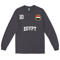 Smoke egypt team sports number 10 soccer egyptian flag t shirt Long Sleeve Tee - linhVisuals