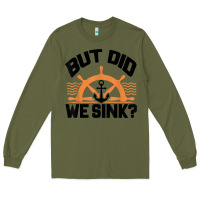 Army Green funny boat captain gift for boater men women cool boating t shirt Long Sleeve Tee - linhVisuals