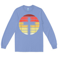Colony Blue jesus cross retro style vintage t shirt Long Sleeve Tee - linhVisuals