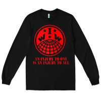Black iww injury one is injury to all front and back red zip hoodie Long Sleeve Tee - linhVisuals