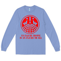 Colony Blue iww injury one is injury to all front and back red zip hoodie Long Sleeve Tee - linhVisuals