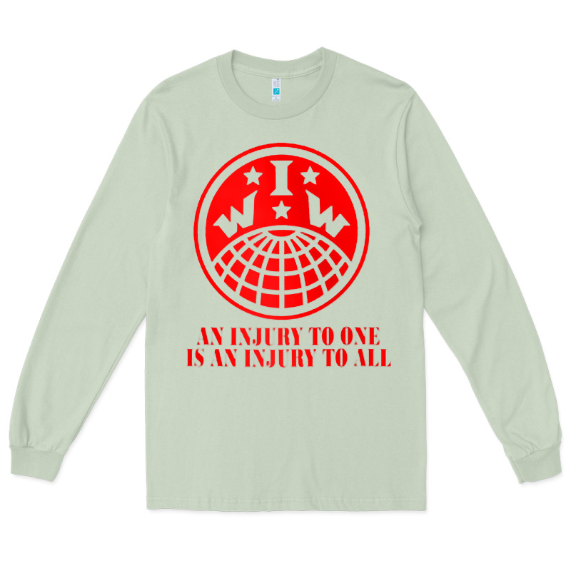 Iww Injury One Is Injury To All Front And Back Red Zip Hoodie Long Sleeve Tee by linhVisuals | Teevron