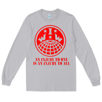 Moon Dust iww injury one is injury to all front and back red zip hoodie Long Sleeve Tee - linhVisuals
