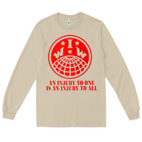 Mushroom iww injury one is injury to all front and back red zip hoodie Long Sleeve Tee - linhVisuals