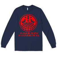 Navy iww injury one is injury to all front and back red zip hoodie Long Sleeve Tee - linhVisuals