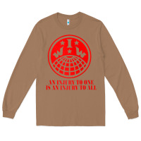 Toasted Coconut iww injury one is injury to all front and back red zip hoodie Long Sleeve Tee - linhVisuals