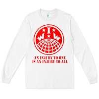 White iww injury one is injury to all front and back red zip hoodie Long Sleeve Tee - linhVisuals