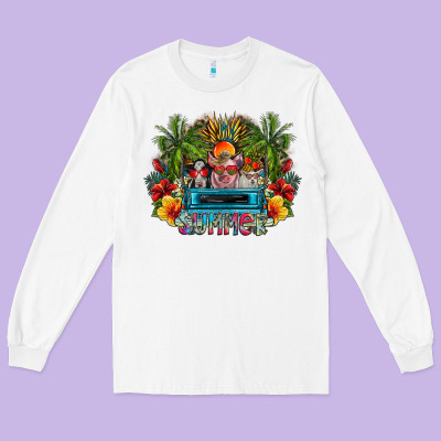 Summer Long Sleeve Tee Designed By Cowhidedigitalart
