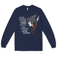 Navy fate whispers to her you cannot withstand the storm t shirt Long Sleeve Tee - linhVisuals