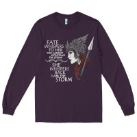 Plum fate whispers to her you cannot withstand the storm t shirt Long Sleeve Tee - linhVisuals