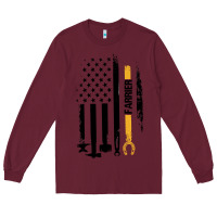 Burgundy farrier, horse lovers no hoof no horse barefoot father's day pullover Long Sleeve Tee - linhVisuals
