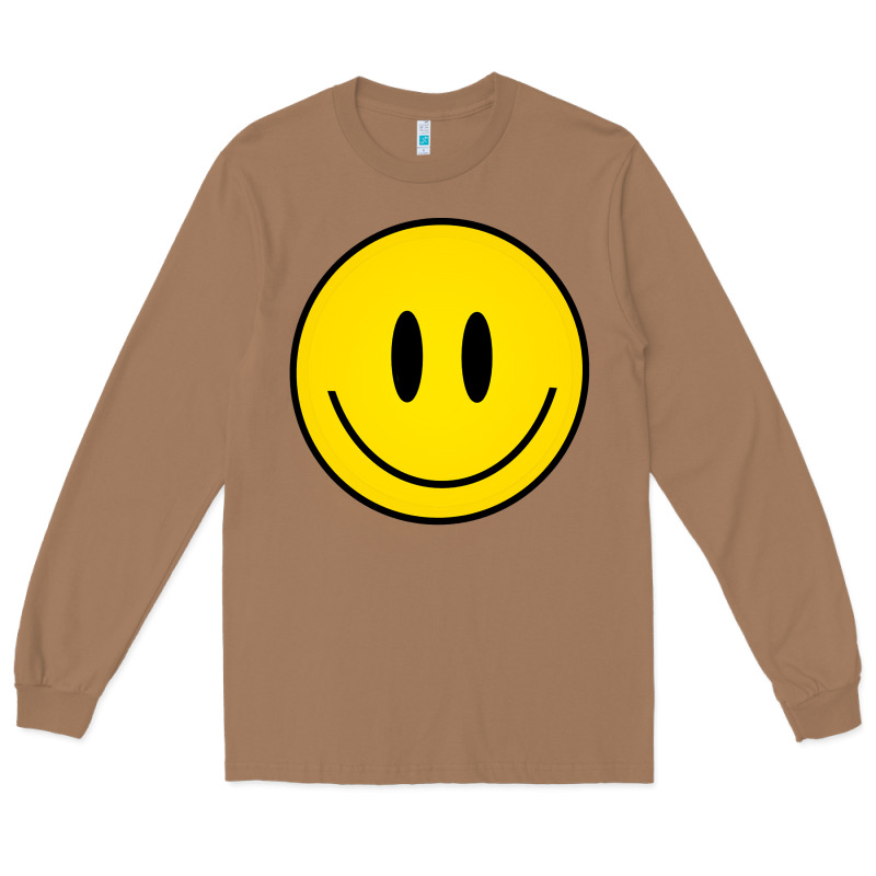 Retro Happy Vibe Smiley Face Happy Face Graphic Sweatshirt Long Sleeve Tee by linhVisuals | Teevron