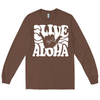 Chestnut vintage live aloha state hawaiian islands shaka hawaii maui pullover h Long Sleeve Tee - linhVisuals