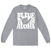 Heather Grey vintage live aloha state hawaiian islands shaka hawaii maui pullover h Long Sleeve Tee - linhVisuals